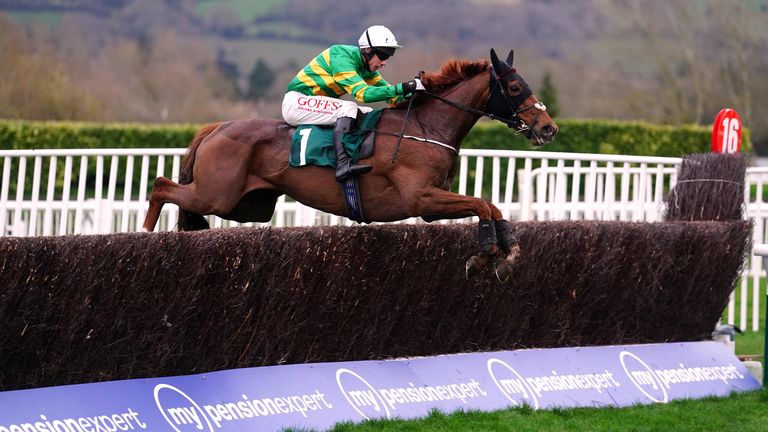 Corbetts Cross jumps to victory in the National Hunt Chase