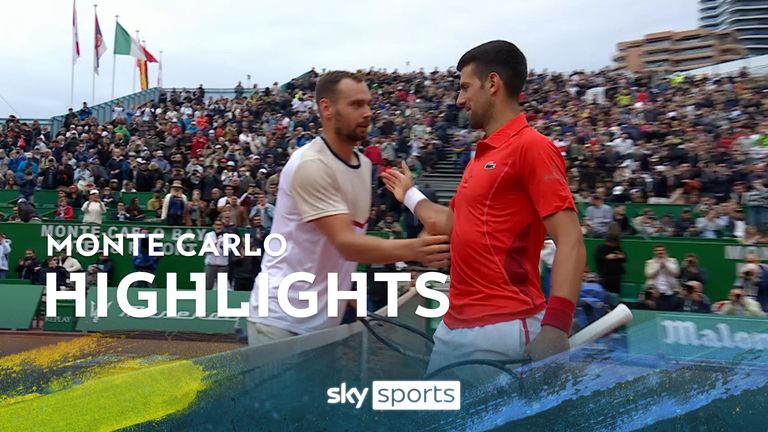 Novak Djokovic cruises past Roman Safiullin to progress to the second round of the Monte Carlo Masters. 
