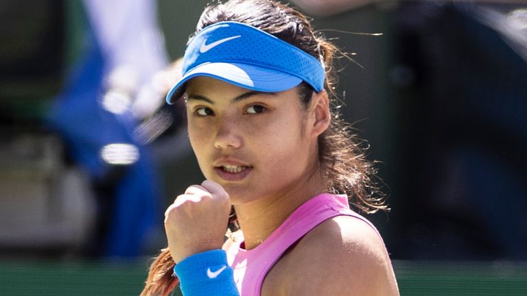 March 11, 2024: Emma Raducanu of Great Britain was defeated by Aryna Sabalenka in the third round of the BNP Paribas Open at the Indian Wells Tennis Garden in Indian Wells, California. ....Mal Taam/TennisClix/CSM (Credit Image: .. Mal Taam/Cal Sport Media) (Cal Sport Media via AP Images)