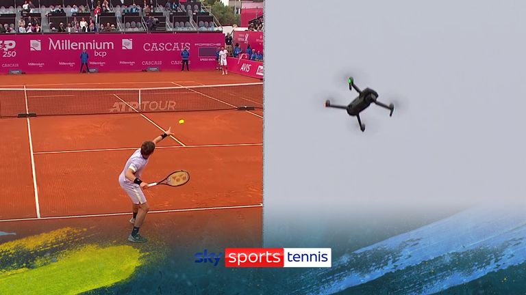 'The crowd are loving this!' | Drone stops play at Estoril Open