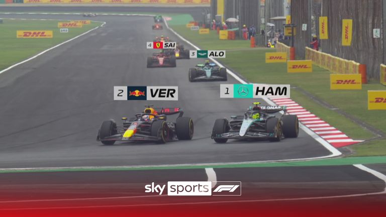 Verstappen overtakes Hamilton 