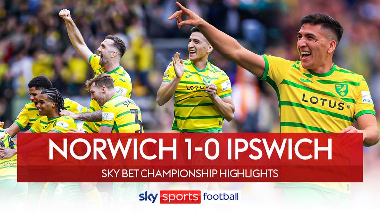 Norwich 1-0 Ipswich highlights