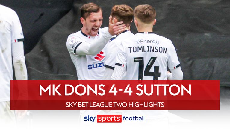 MK Dons v Sutton Utd highlights