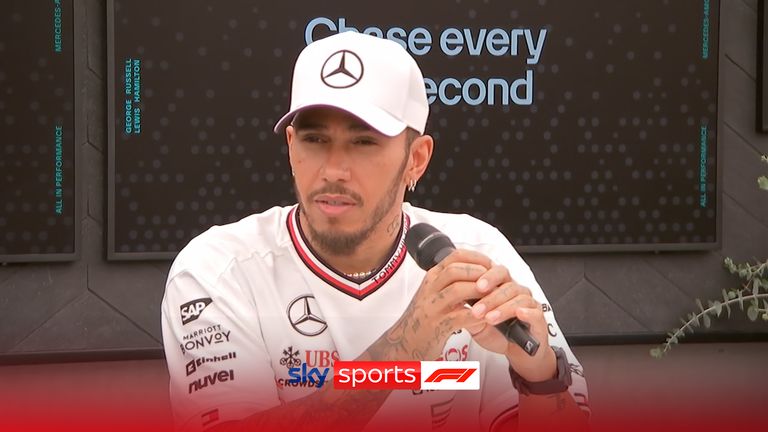 Lewis Hamilton on Mercedes car