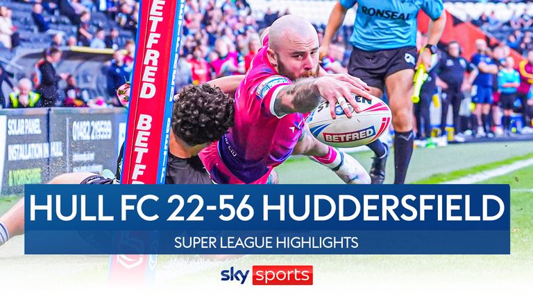 Highlights from round seven of the Super League match between Hull FC and Huddersfield Giants.