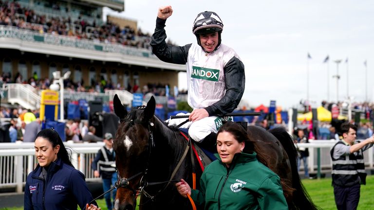 Gerri Colombe wins the Aintree Bowl under Jack Kennedy