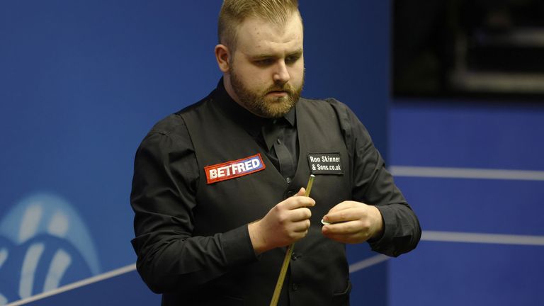 Jackson Page during his one previous appearance at the Crucible in 2022