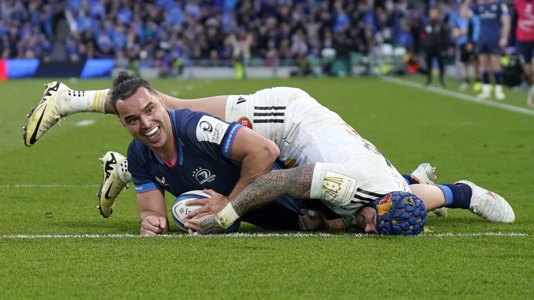 Lowe's second try and Leinster's fifth came after a superb Robbie Henshaw kick-pass 