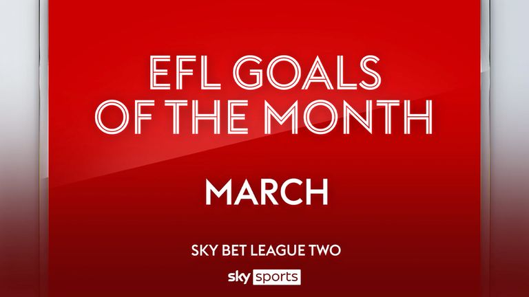LEAGUE TWO GOAL OF THE MONTH MARCH