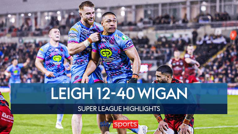 Highlights of Leigh Leopards&#39; clash with Wigan Warriors in the Super League.