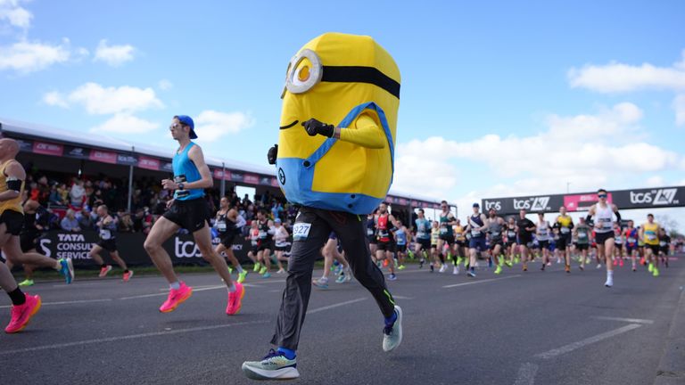 A minion costume was also spotted during the London Marathon