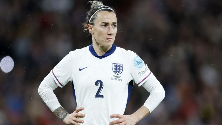 Lucy Bronze cuts a frustrated figure at Wembley