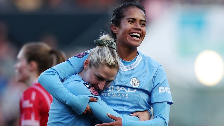 Mary Fowler scored twice in Man City's win against Bristol City in the WSL