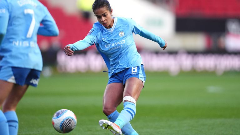 Mary Fowler scored a quick-fire double for Man City against Bristol City