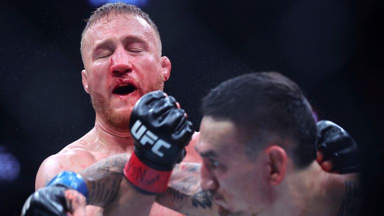 Max Holloway knocked out Justin Gaethje in spectacular fashion in the dying moments of the fight