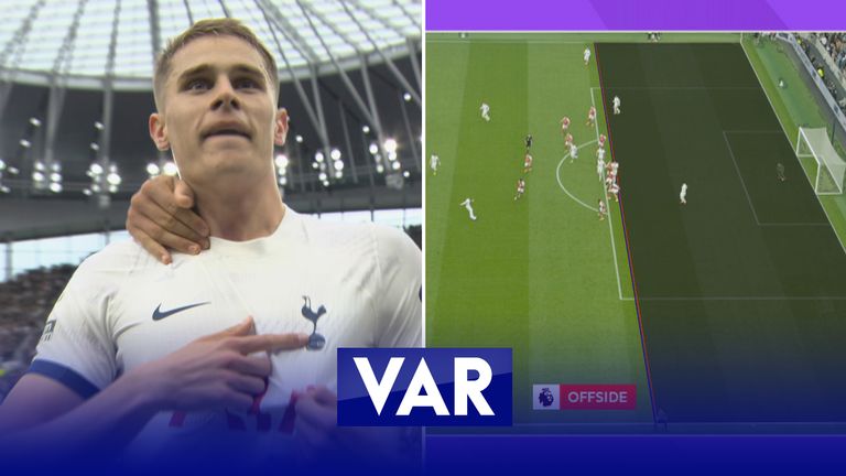 Spurs - Arsenal - Van de Ven goal disallowed