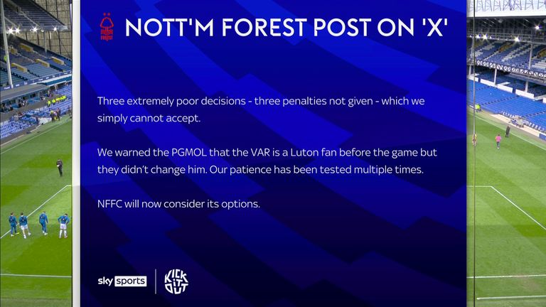 Nottingham Forest post on X: 'Our patience has been tested" 