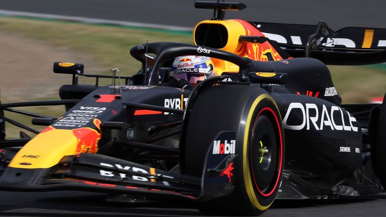 Max Verstappen of Red Bull competes during final race of F1 (Formula One) Japanese Grand Prix at the Suzuka Circuit in Suzuka City, Mie Prefecture on April 7, 2024. Max Verstappen won the event to claim championship.( The Yomiuri Shimbun via AP Images )