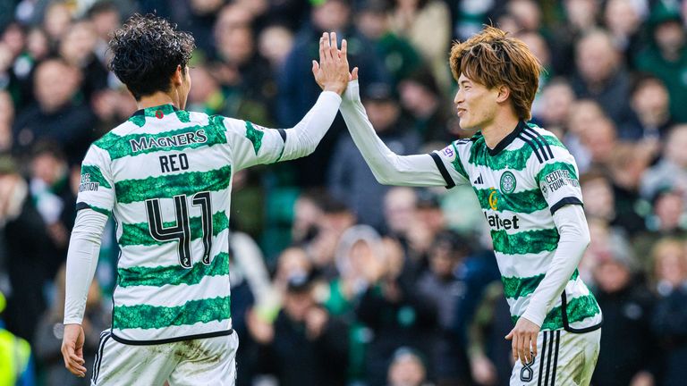 Reo Hatate and Kyogo Furuhashi both scored in Celtics win against St Mirren