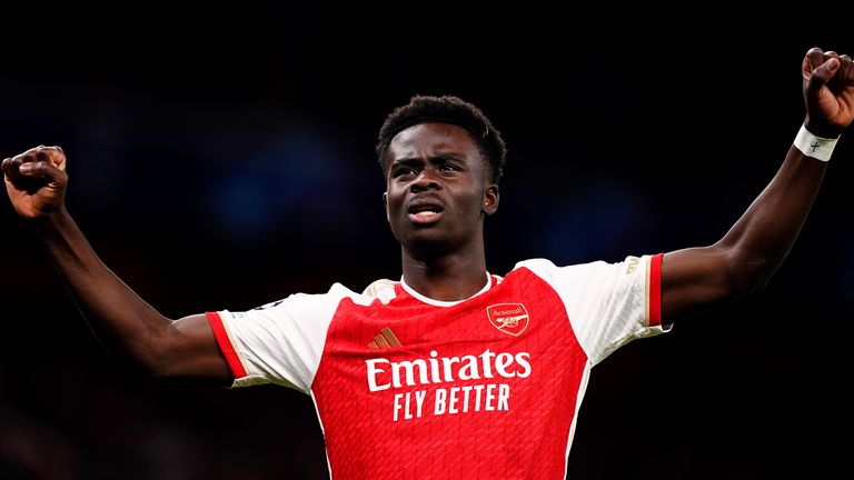 Bukaya Saka gave Arsenal an early lead at the Emirates