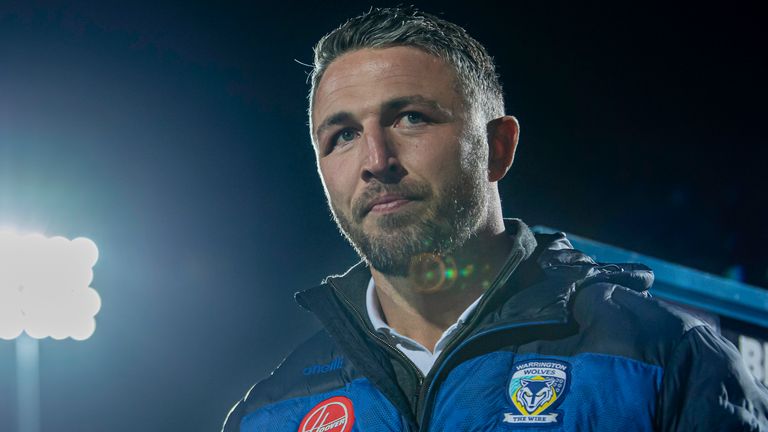 Picture by Allan McKenzie/SWpix.com - 07/03/2024 - Rugby League - Betfred Super League Round 4 - Hull KR v Warrington Wolves - Sewell Group Craven Park, Hull, England - Warrington coach Sam Burgess.
