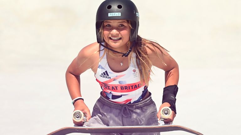Sky Brown, competing at the Tokyo 2020 Olympics for Team GB