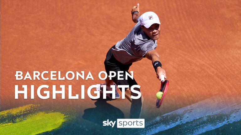 Highlights of Andrey Rublev&#39;s shock defeat to Brandon Nakashima at the Barcelona Open.