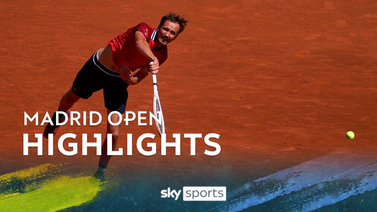 Highlights of Daniil Medvedev against Alexander Bublik from the Madrid Open.