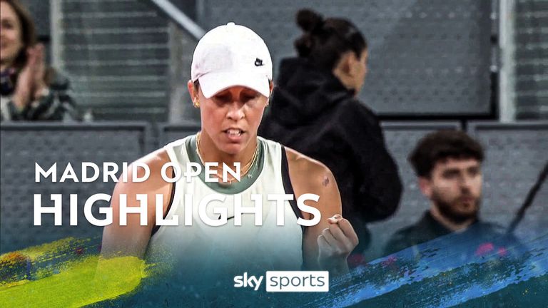 Highlights of Madison Keys vs Ons Jabeur from the Madrid Open.