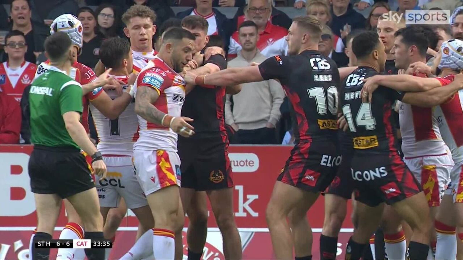 Catalans Dragons' Franck Maria sinbinned after high tackle sparks