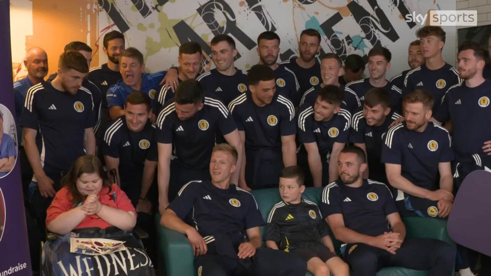 'We've got McGinn, Super John McGinn' | Scotland squad sign during  hospital visit!