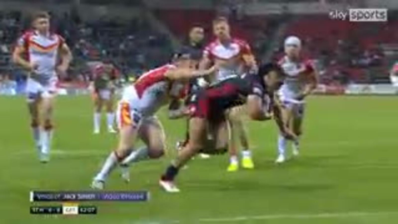 Sione Mata'utia charges through to put St Helens ahead of Catalans ...