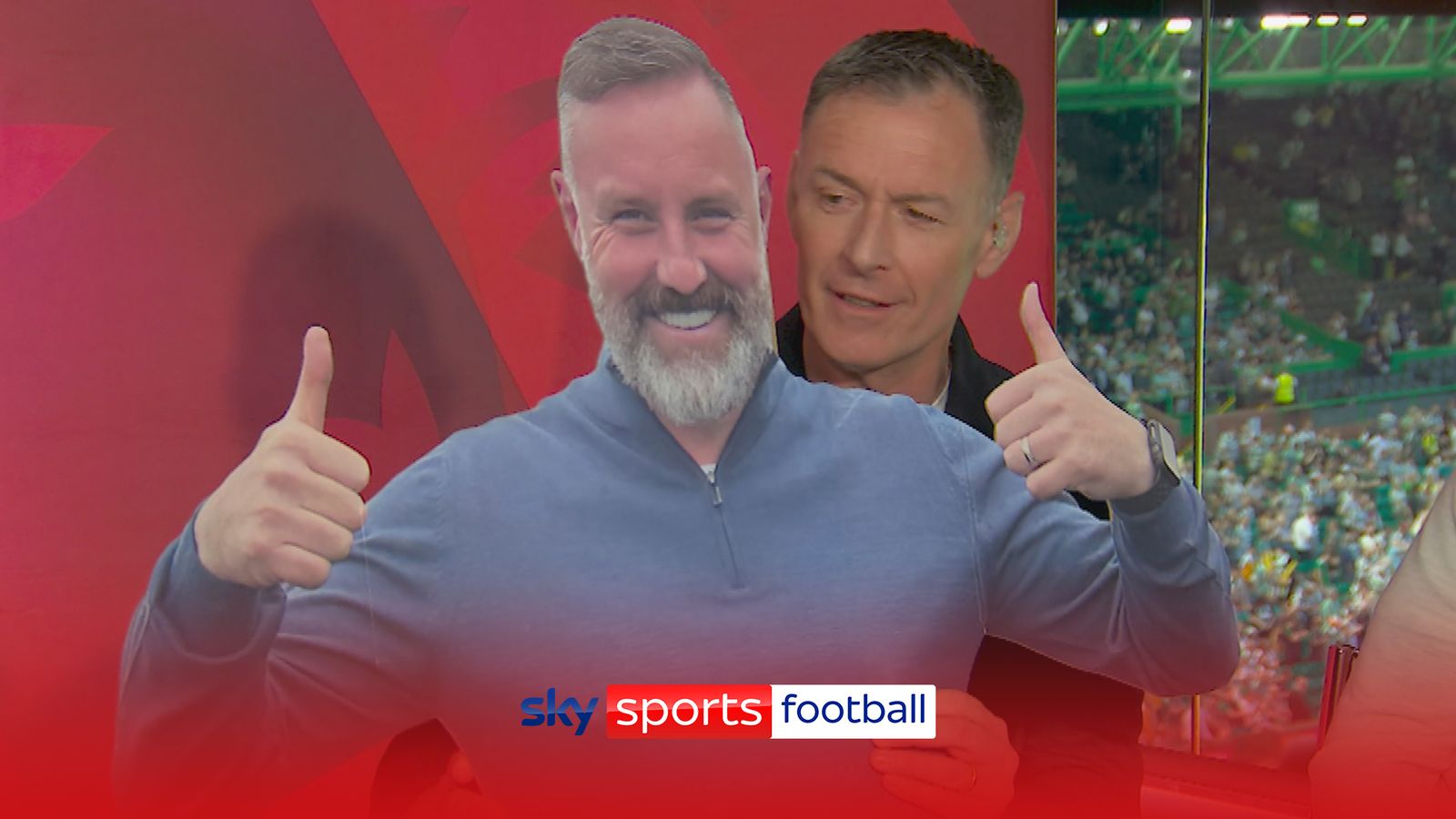 Chris Sutton brings along cardboard Kris Boyd for Celtic game