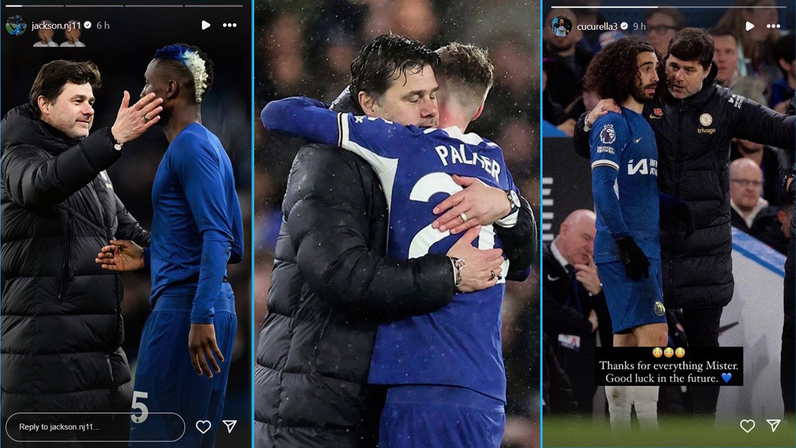 Jackson's frustration and Palmer's thanks | Chelsea players react to Poch exit