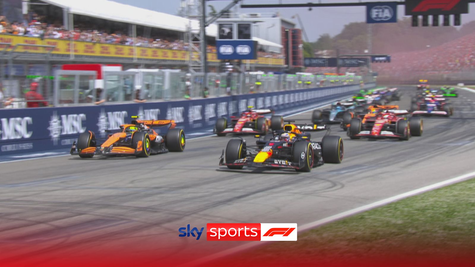 Emilia Romagna Gp Max Verstappen Holds Off Lando Norris At First Corner F1 News Sky Sports