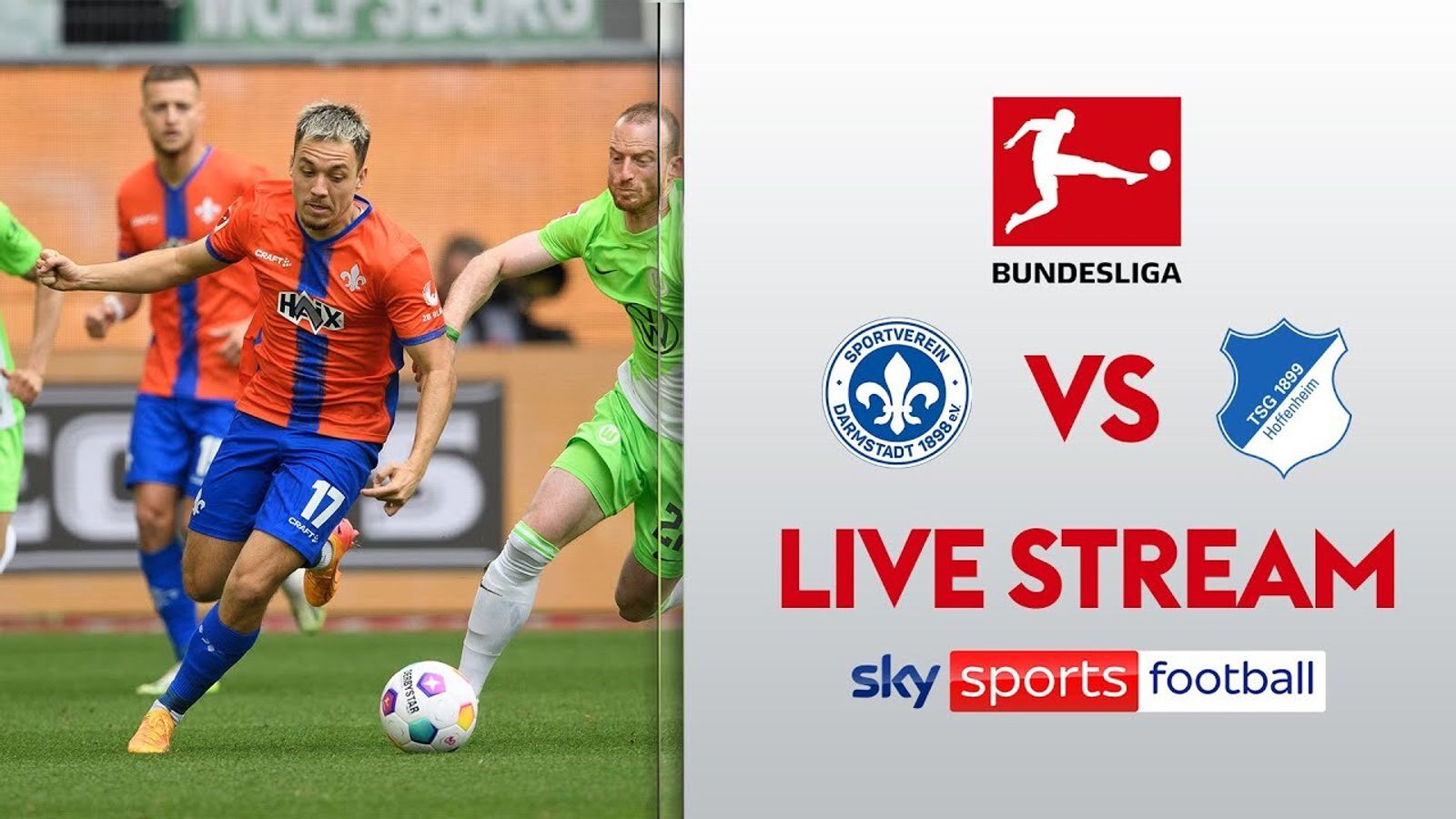 FREE STREAM: Watch SV Darmstadt vs TSG Hoffenheim