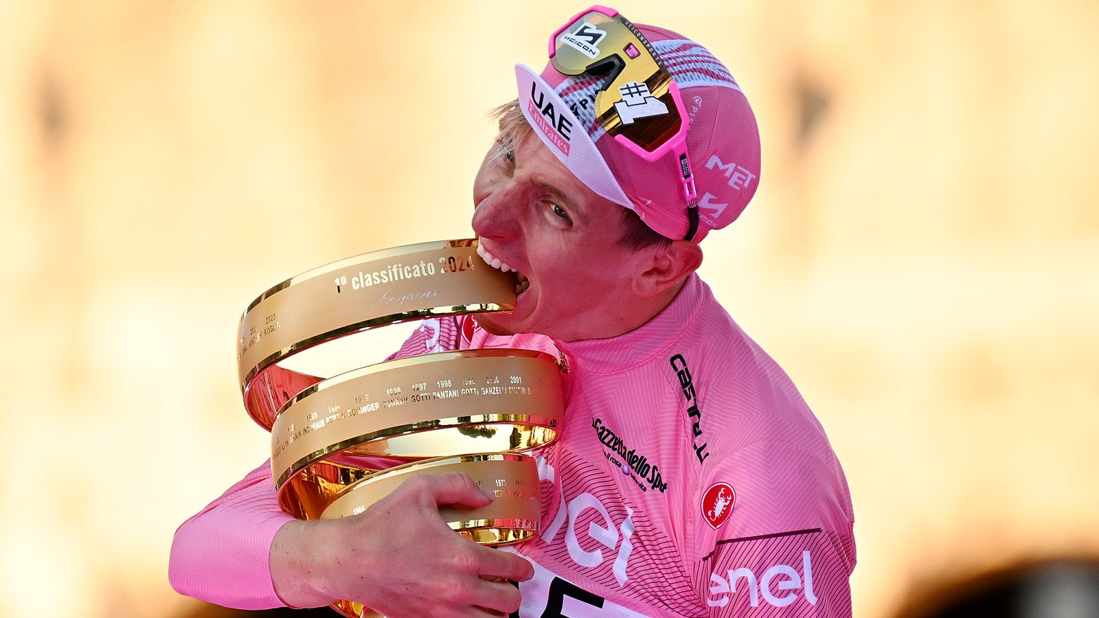 Giro d’Italia: Great Britain’s Geraint Thomas finishes third as Tadej Pogacar wins event by almost 10 minutes