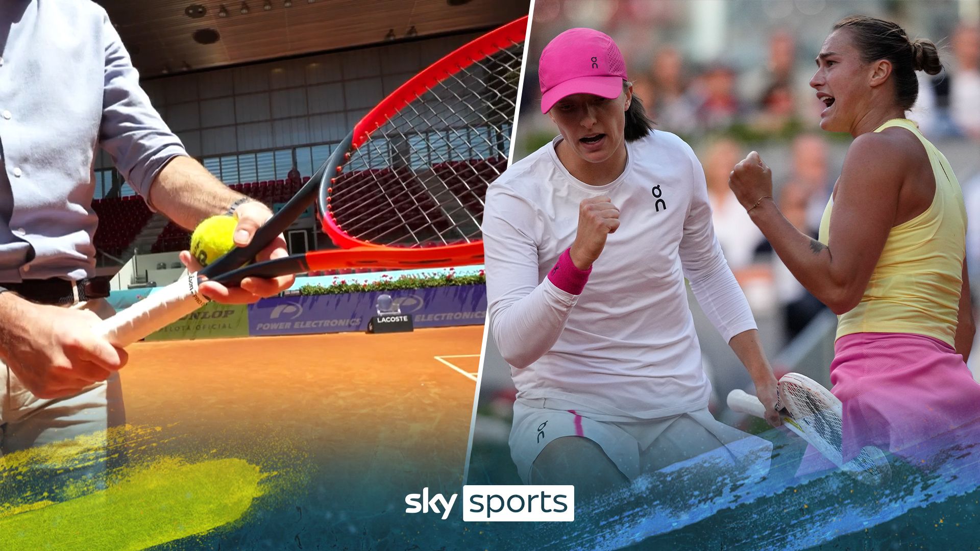 How do Swiatek and Sabalenka execute their forehands?