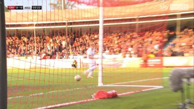 Off the line! Incredible goal-line clearance from Crawley's Wright