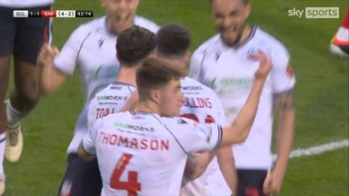 Collins superbly equalises to give Bolton breathing space again