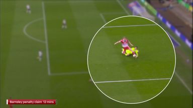 Were Barnsley denied a penalty for foul on Cosgrove?