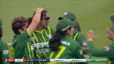 Pakistan take second quick wicket as Wyatt is caught