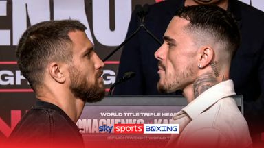 Longest face-off ever? Lomachenko and Kambosos pulled apart in intense stare-down
