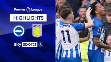 Brighton claim late win as Villa slip in race for top four