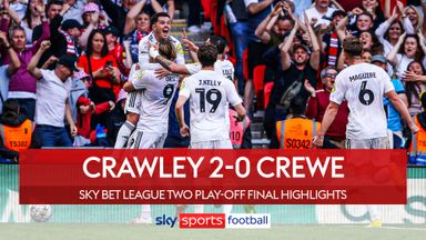 Crawley storm into League One with play-off win over Crewe