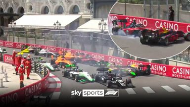 CARNAGE! Six-car pile-up in F3 Monaco Sprint