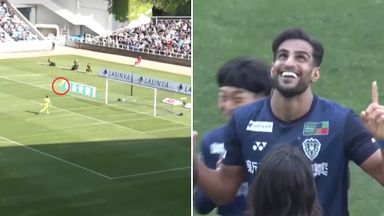 70-yarder stuns commentator! INCREDIBLE goal from deep in own half!