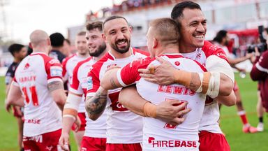 Hull KR celebrate their home victory over St Helens in Super League (SWPix)