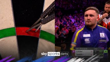 Littler gets O2 Arena excited with seven perfect darts!
