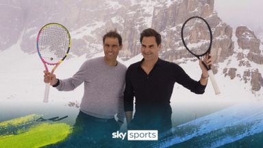 'Can't feel my ears!' | Federer and Nadal climb the Dolomites together